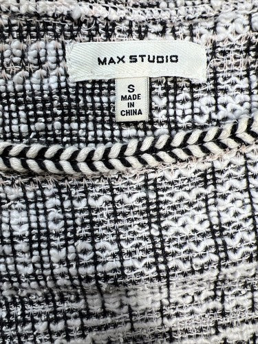 Max Studio Women's White/Black Tweed A-Line Dress - S image 3
