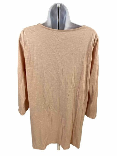 J. Jill Pure Women's Pink Asymmetric Button Tunic Shirt Top - M image 2