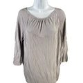White House Black Market Women's Purple Raglan Ruched Neck Sweater Sz L