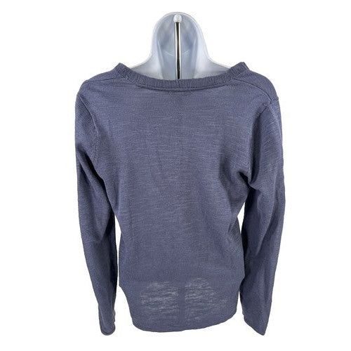 J. Jill Women's Blue Long Sleeve V-Neck Sweater - XS image 2