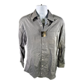 NEW Bacharach Men’s Gray Charcoal Button Up Shirt - 16