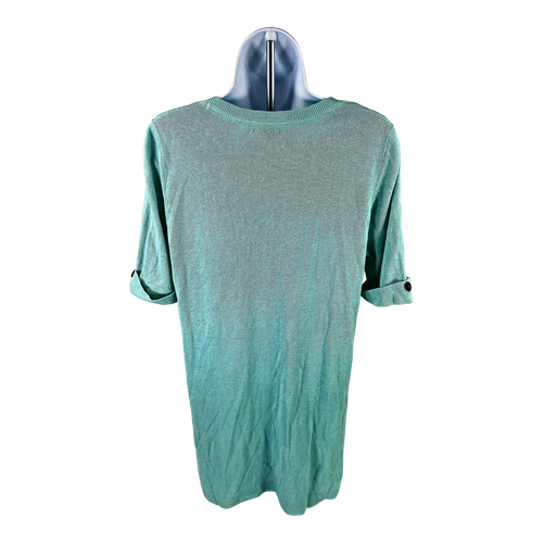 J.Jill Women’s Blue Short Sleeve Thin Knit Sweater - S Petite image 2