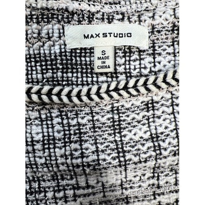 Max Studio Women's White/Black Tweed A-Line Dress - S image 3