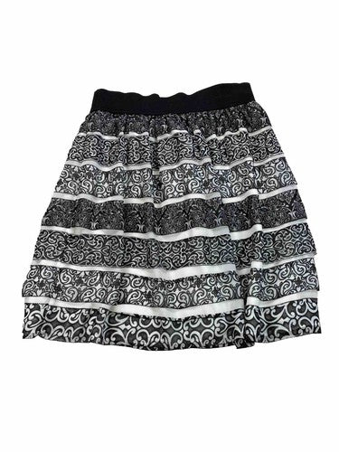 White House Black Market Women's Black Tiered Skirt - XXS image 2