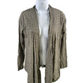 Boden Women's Green & Gray Striped Long Sleeve Lightweight Cardigan - 8