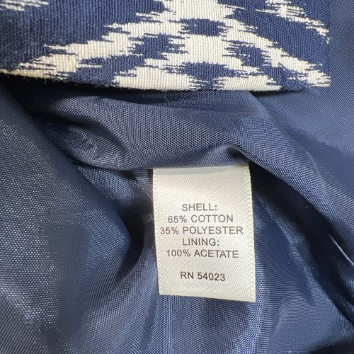 Banana Republic Womens Blue/White Strapless Fit and Flare Dress -0Petite image 4