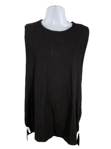 NEW Zyia Active Men's Black Athletic Cutoff Split T Tank - S