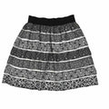 White House Black Market Women's Black Tiered Skirt - XXS