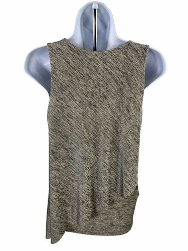 White House Black Market Women's Brown Sleeveless Asymmetrical Top - XS image 2