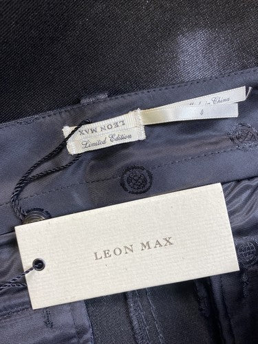 NEW Leon Max Women's Black Metallic Skinny Jeans - 4 image 3