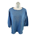 Pure J.Jill Women’s Blue 3/4 Balloon Sleeve Knit Top - S