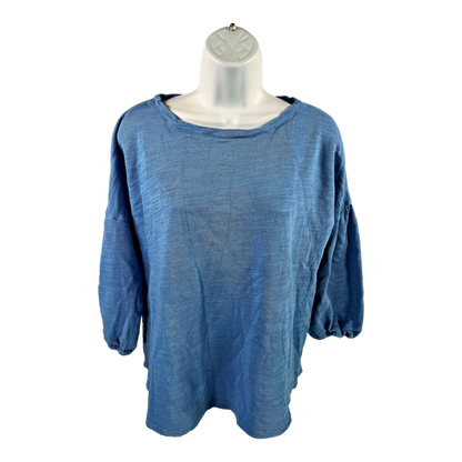 Pure J.Jill Women’s Blue 3/4 Balloon Sleeve Knit Top - S