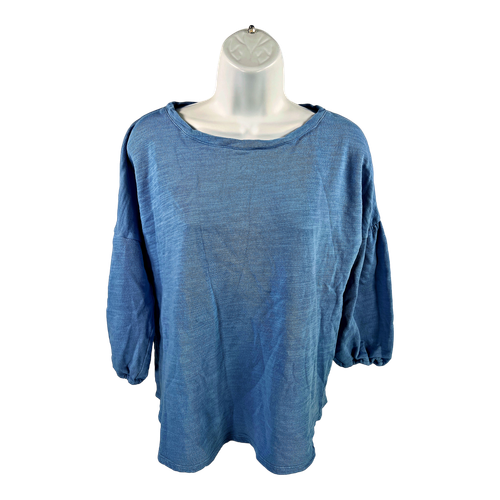 Pure J.Jill Women’s Blue 3/4 Balloon Sleeve Knit Top - S