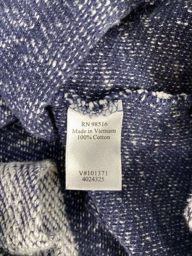 Coldwater Creek Women's Blue/White Terry Knit Sweater Sz M image 4