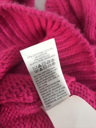 Lucky Brand Women's Pink Bobble Crew Neck Sweater Sz XS image 4