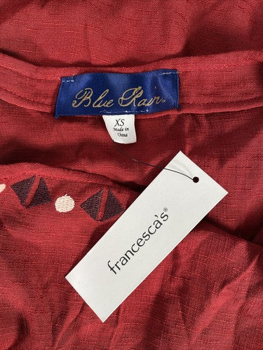 NEW Blue Rain Women's Red Bell Sleeve Blouse Top Sz XS image 3