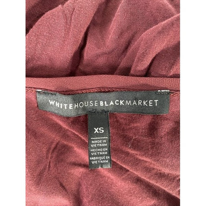 White House Black Market Women's Red Layered Boat Neck Top - XS image 3