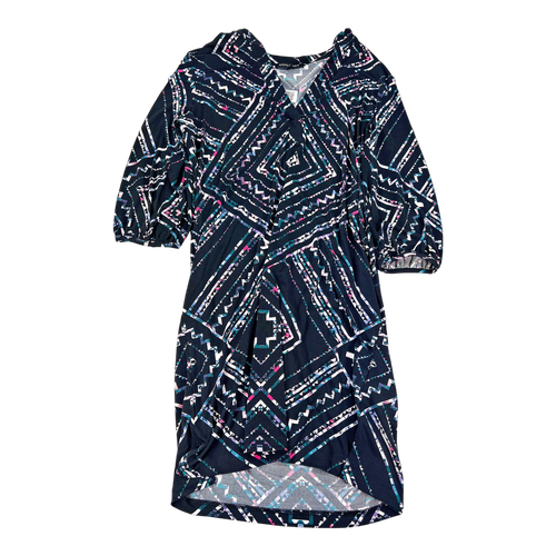 Banana Republic Women’s Black 3/4 Sleeve Geometric Shift Dress - S