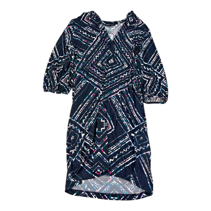 Banana Republic Women’s Black 3/4 Sleeve Geometric Shift Dress - S