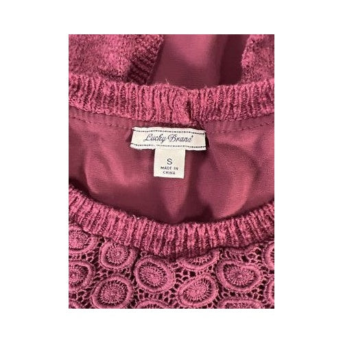 Lucky Brand Women’s Red Burgundy Layered Sweater - S image 3