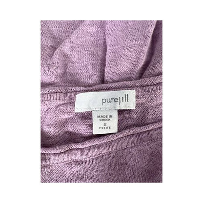 Pure Jill Women’s Purple Long Sleeve Slit Side Shirt - S Petite image 3