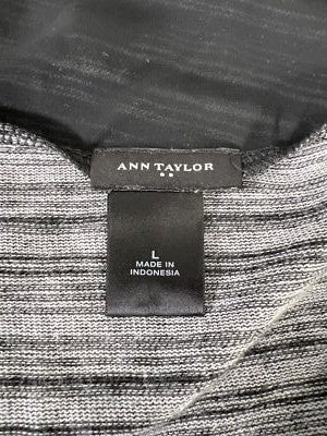 Ann Taylor Women’s Black/Gray Knit Tank Top - L image 3