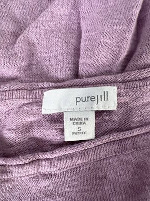 Pure Jill Women’s Purple Long Sleeve Slit Side Shirt - S Petite image 3