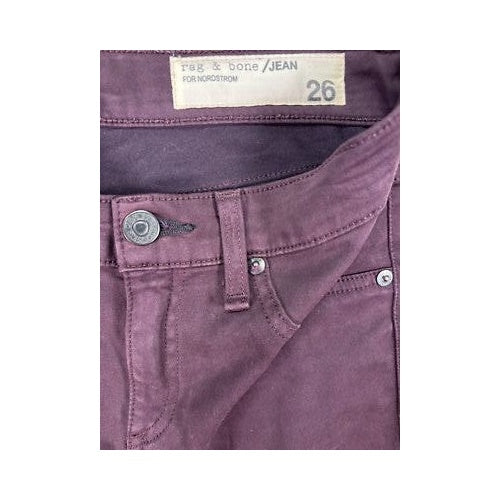 Rag and Bone Women’s Dark Purple Legging Zipper Ankle Pants - 26 image 3