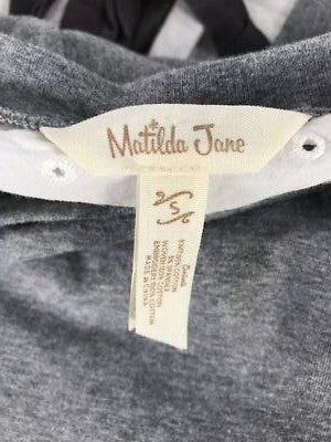 Matilda Jane Women’s Gray/White In the Clouds Eyelet Layered Shirt - S image 3