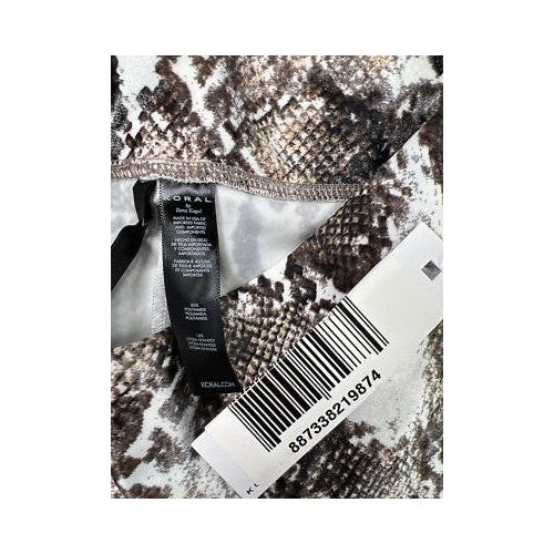 NEW Kodak Women’s Brown/White Shinny Snake Print Leggings - S image 3