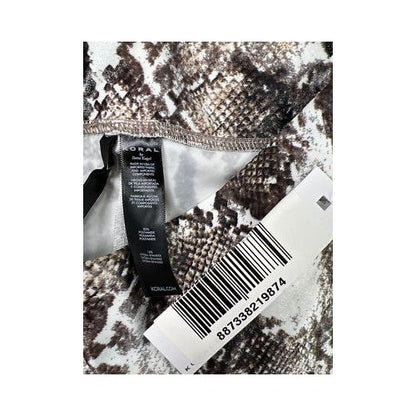 NEW Kodak Women’s Brown/White Shinny Snake Print Leggings - S image 3