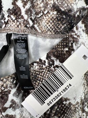 NEW Kodak Women’s Brown/White Shinny Snake Print Leggings - S image 3