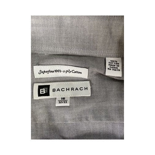NEW Bacharach Men’s Gray Charcoal Button Up Shirt - 16 image 3