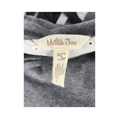 Matilda Jane Women’s Gray/White In the Clouds Eyelet Layered Shirt - S image 3