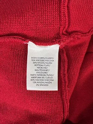 Ann Taylor Women’s Red Long Bell Sleeve Sweater - M image 4