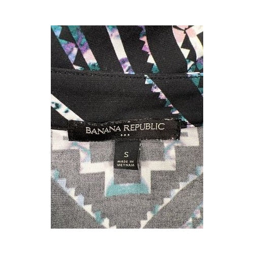 Banana Republic Women’s Black 3/4 Sleeve Geometric Shift Dress - S image 3
