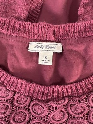 Lucky Brand Women’s Red Burgundy Layered Sweater - S image 3