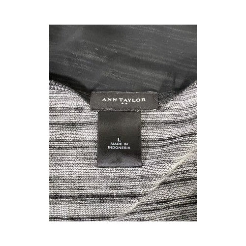 Ann Taylor Women’s Black/Gray Knit Tank Top - L image 3