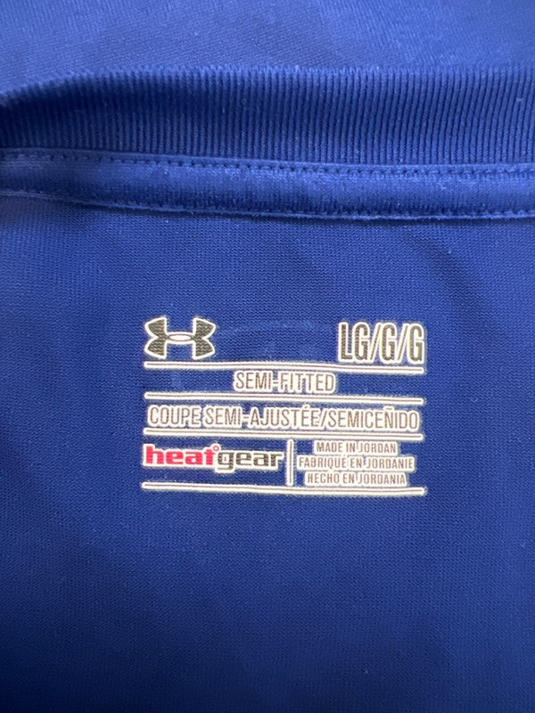 Under Armour Women's Blue Semi-Fitted V Neck Short Sleeve Shirt - L image 3