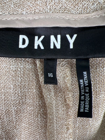 DKNY Women's Beige Optical Allusion Wide Leg Pants - 16 image 3