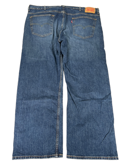 Levi's Men's Medium Wash 569 Loose Straight Fit Denim Jeans - 42x32 image 2