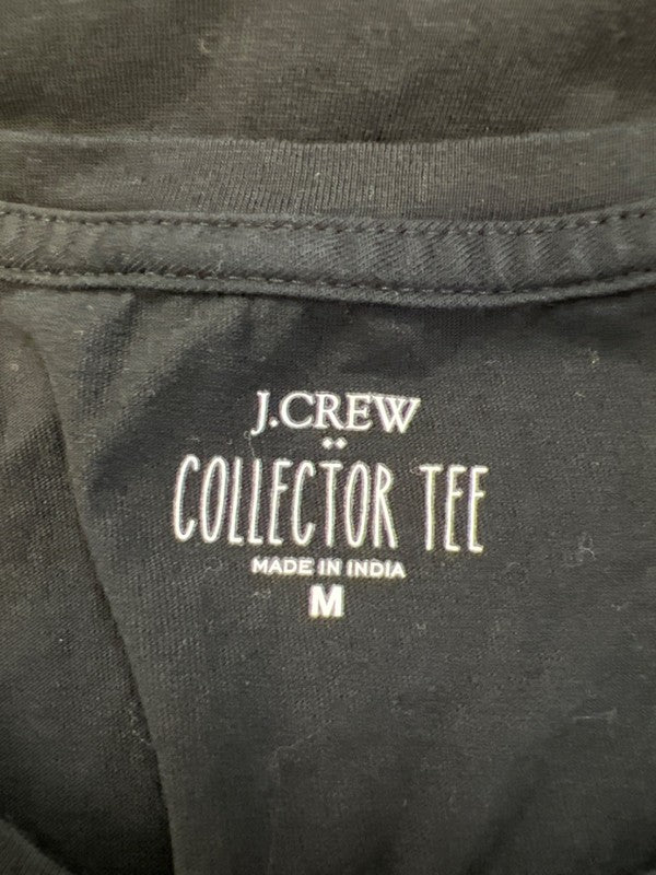 J Crew Women's Black Collector Sequin Bow Detail Short Sleeve Tee Shirt - M image 3
