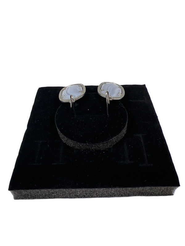 Kendra Scott Women's Silver Tone/ Blue Lace Elle Drop Earrings image 4