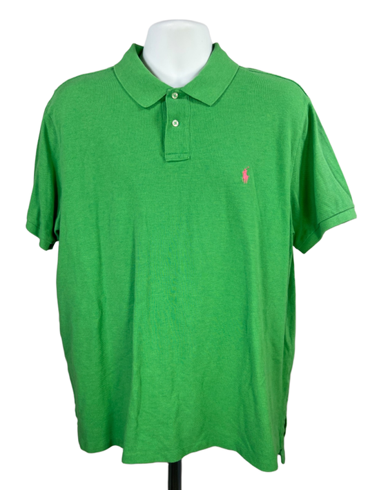 Polo Ralph Lauren Men's Green Short Sleeve Custom Fit Polo Shirt - XXL