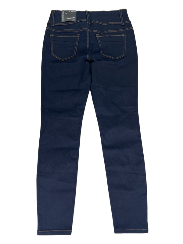 D Jeans Women's Dark Wash Skinny Stretch Button Fly High Rise Jeans - 6 image 2