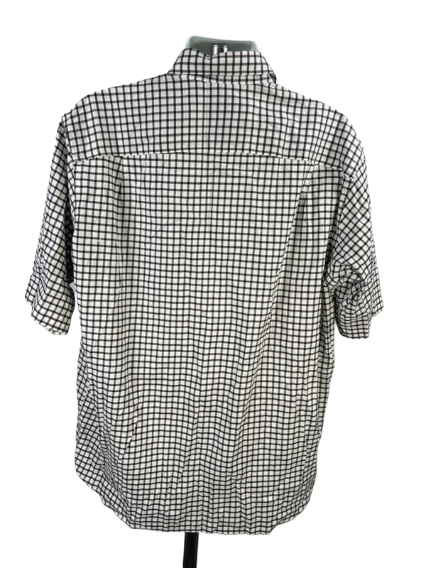 Orvis Men's White/Black Short Sleeve Classic Fit Button Up Shirt - XL Tall image 2
