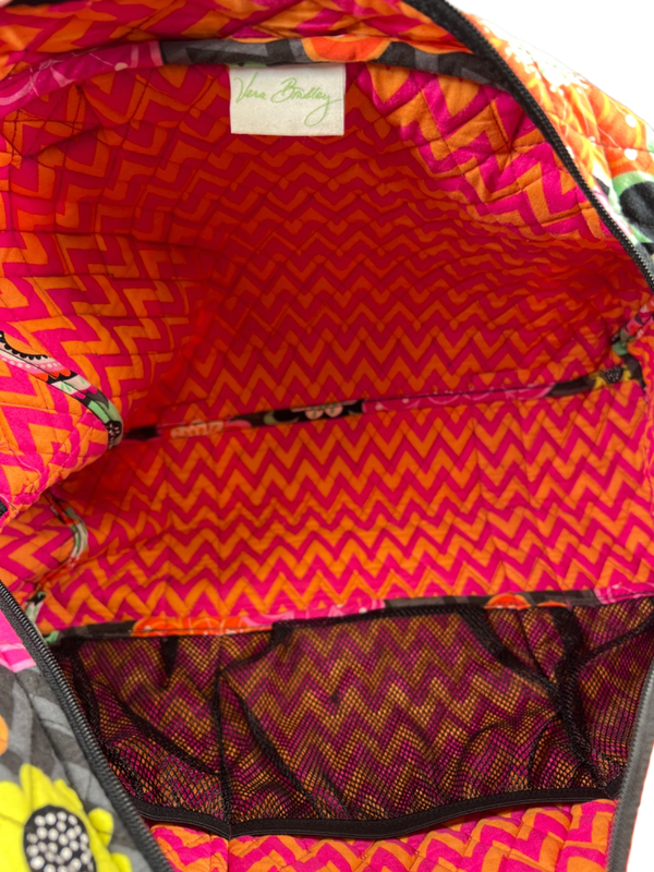Vera Bradley Orange Ziggy Zinnia Floral Overnight Duffle Two Piece Bag Set image 7
