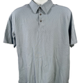 Joseph Abboud Men's Blue Short Sleeve Polo Shirt - L
