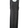 Banana Republic Women's Black/White Polka Dot Pleated Lined Maxi Dress - XL