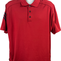 adidas Men’s Red Short Sleeve Climacool Athletic Golf Polo Shirt - L